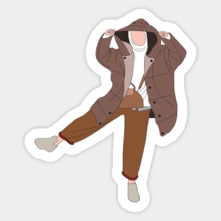 Hijabi winter girl Sticker